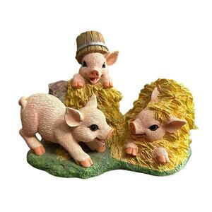 The Hamilton Collection Figurine Hide And Seek Farm Livin’ Piglets Collection